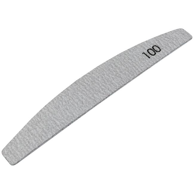 №177 Сменный файл "Полумесяц" 100 грит (цвет: серый, размер 178/28 мм), 25шт/уп